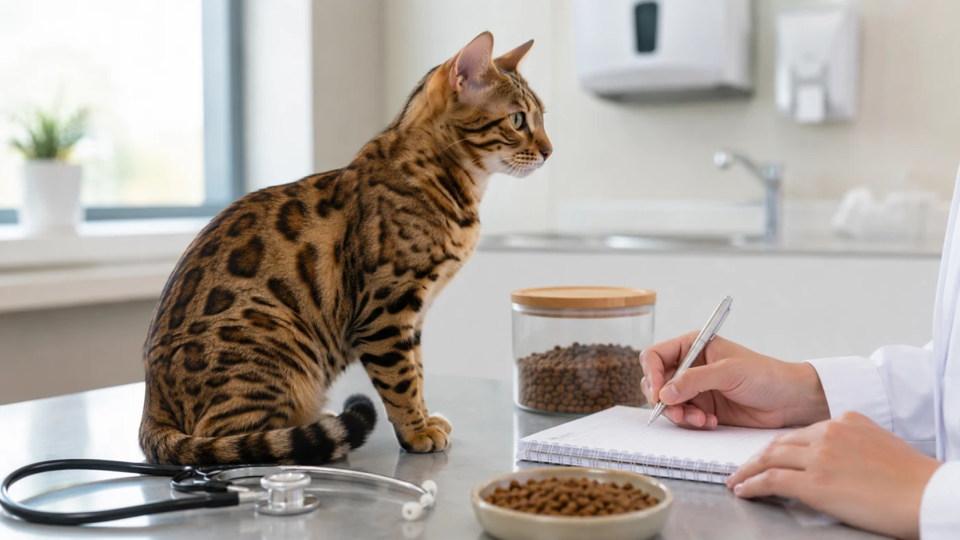 Alimentation du chat Bengal : énergie, protéines et prévention - alimentation chat bengal suivi veterinaire
