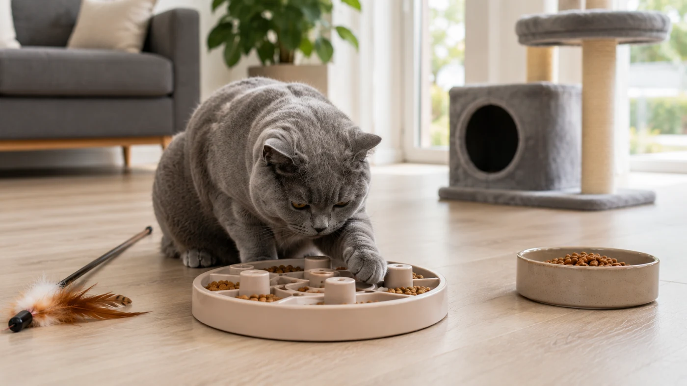 Alimentation du British Shorthair : poids, reins et coeur - alimentation chat british shorthair jeu anti surpoids