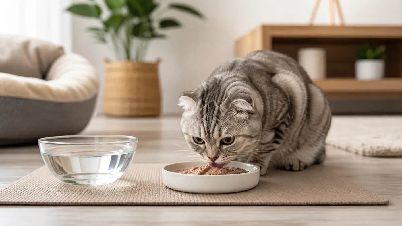 Alimentation du Scottish Fold : articulations, poids et douleur - alimentation chat scottish fold mobilite repas