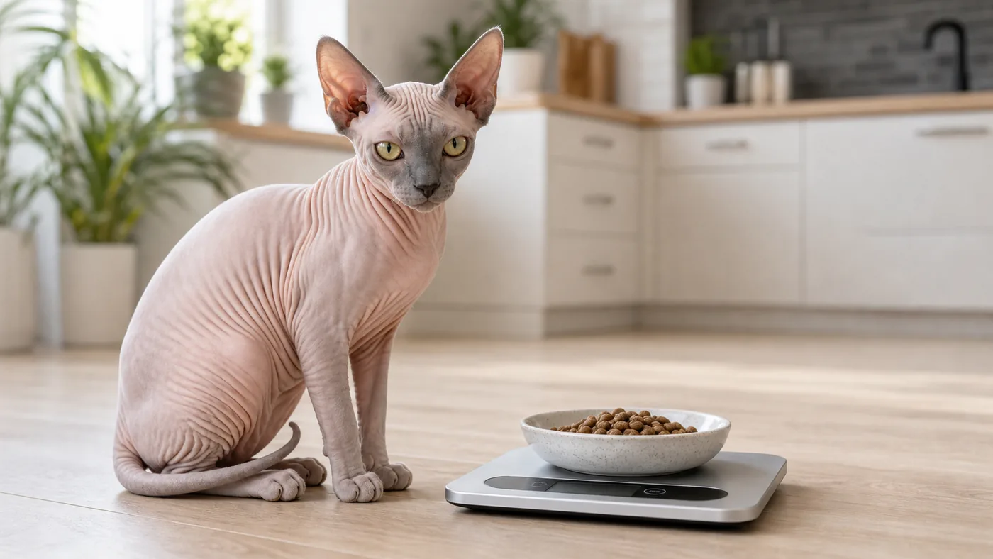 Alimentation du Sphynx : peau, calories et coeur - alimentation chat sphynx ration calories