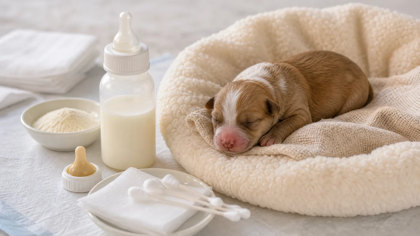 Alimentation du chiot orphelin : lait, biberon, chaleur et sevrage - alimentation chiot orphelin lait maternise
