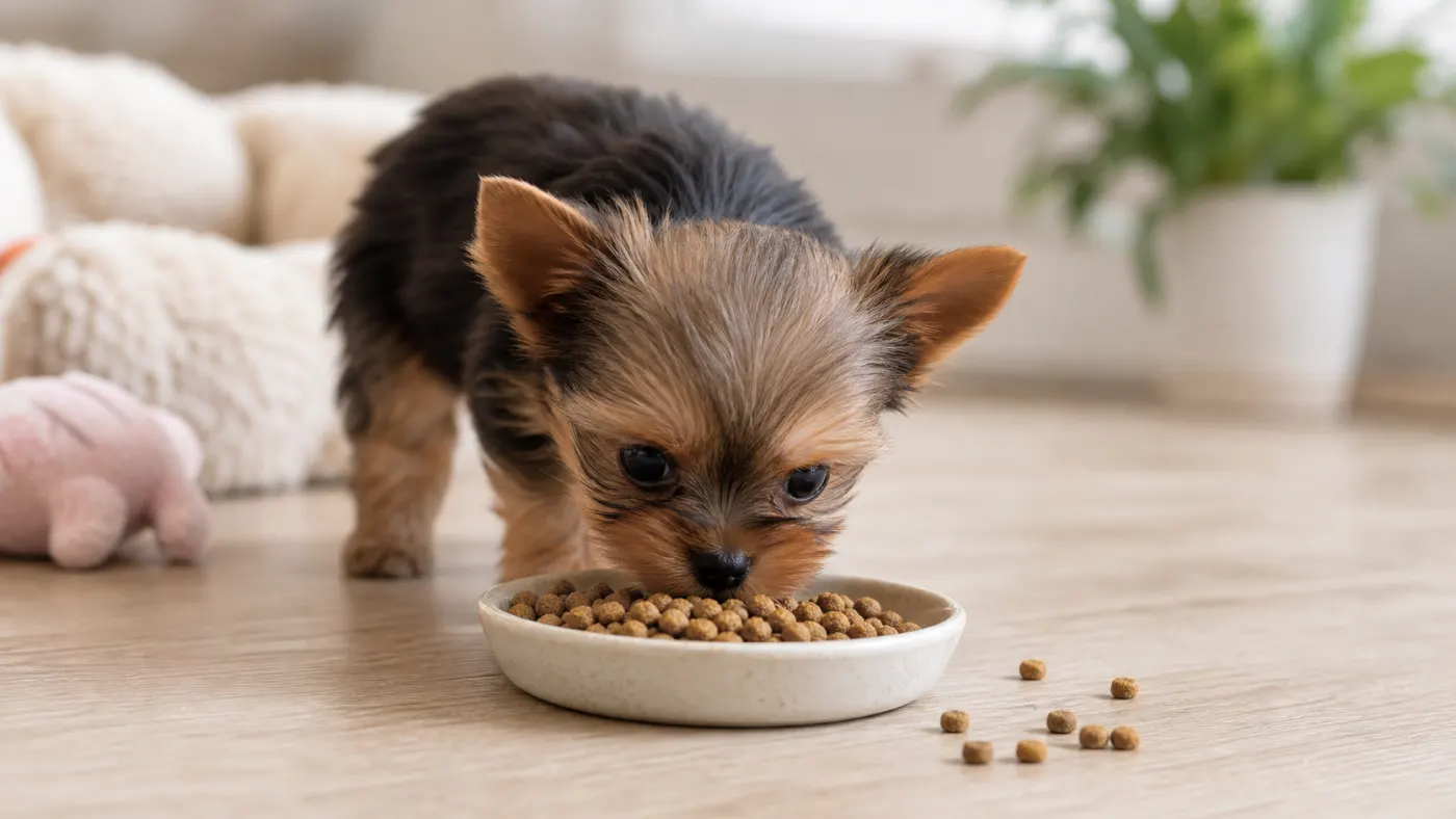 Alimentation du chiot petite race : repas fréquents, hypoglycémie et croissance - alimentation chiot petite race mini croquettes