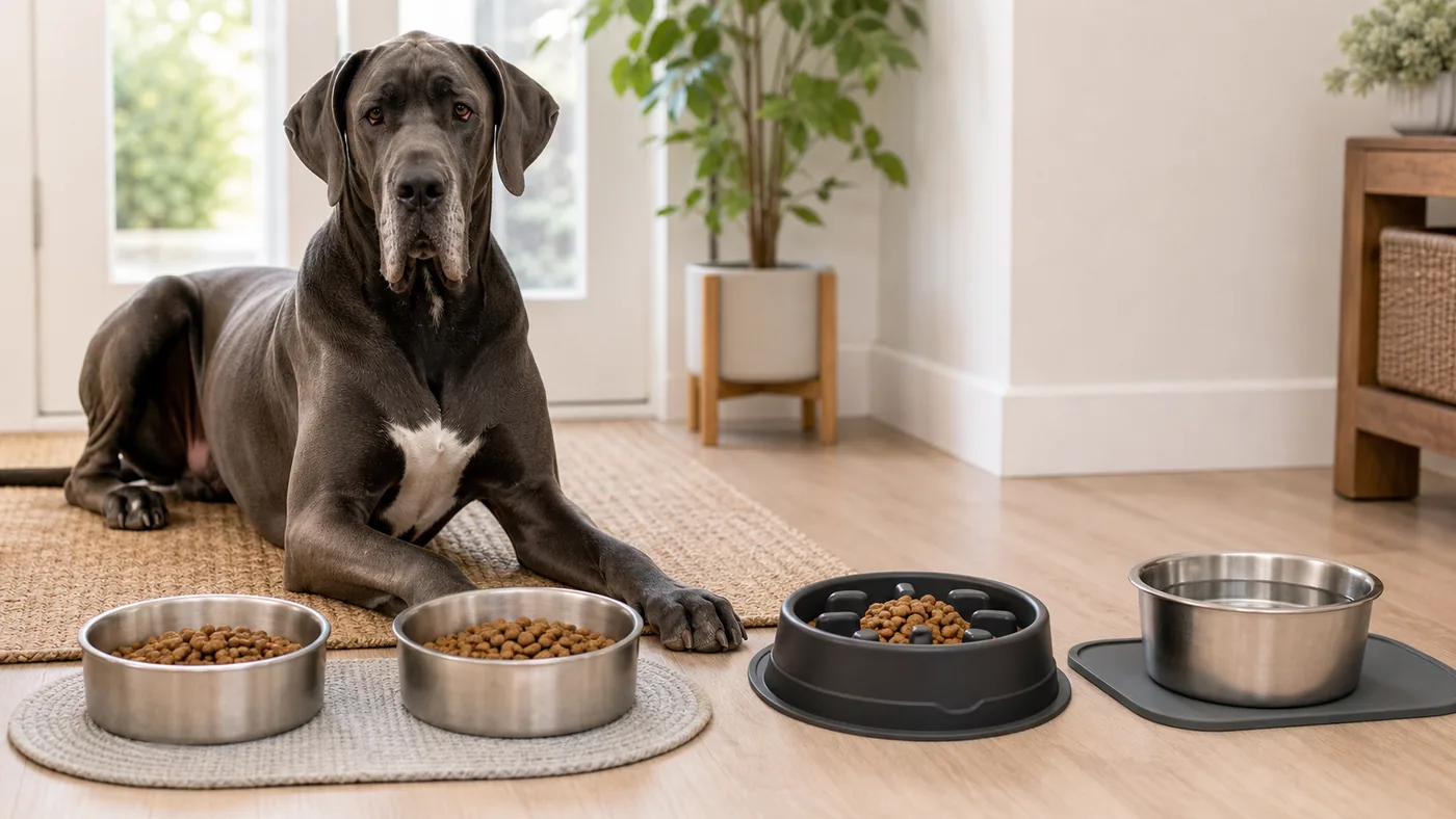 Alimentation des grandes races de chiens : calcium, croissance et articulations - alimentation grande race chien repas fractionnes