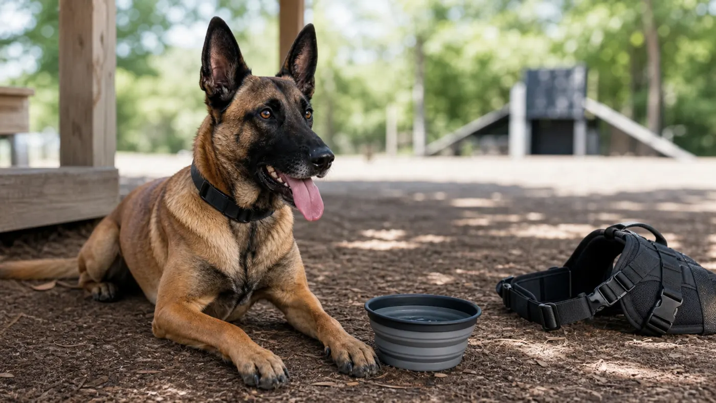 Alimentation du Malinois : énergie, muscle, digestion et récupération - alimentation malinois hydratation effort