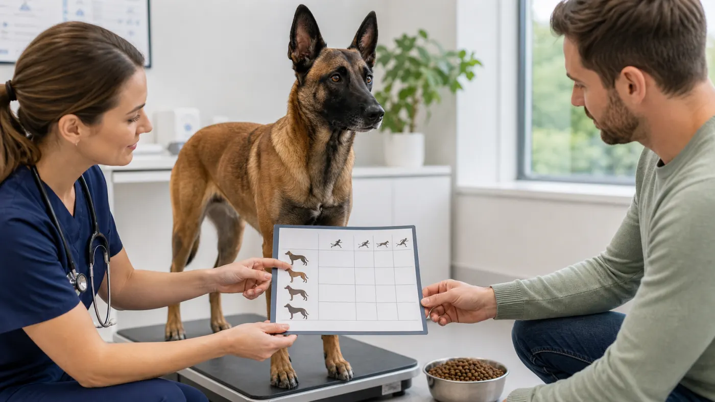Alimentation du Malinois : énergie, muscle, digestion et récupération - alimentation malinois suivi poids