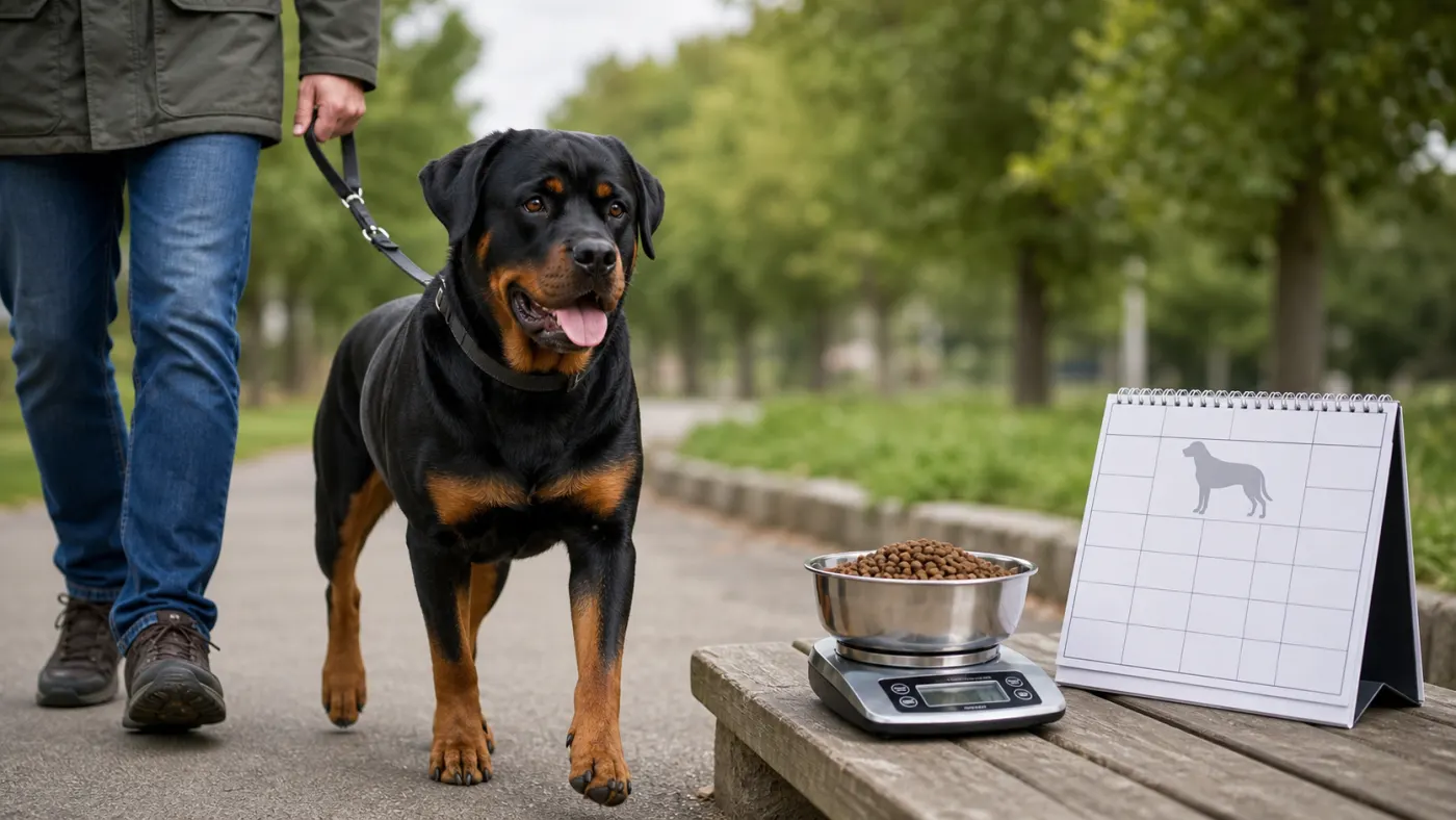 Alimentation du Rottweiler : croissance, muscle, poids et articulations - alimentation rottweiler articulations