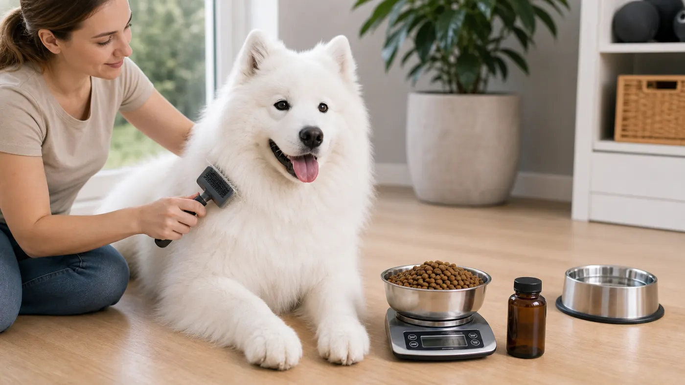 Alimentation du Samoyède : poids, pelage, activité et diabète - alimentation samoyede pelage