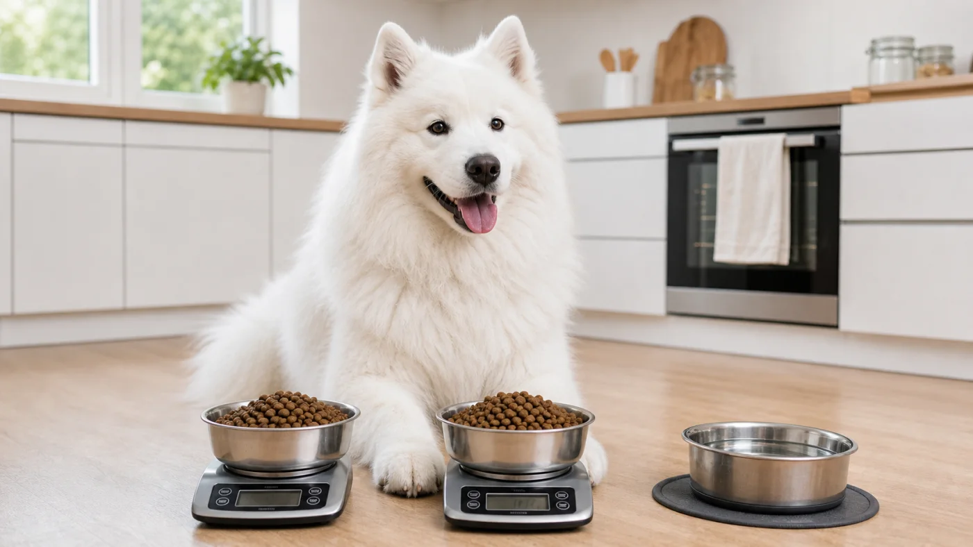 Alimentation du Samoyède : poids, pelage, activité et diabète - alimentation samoyede repas reguliers