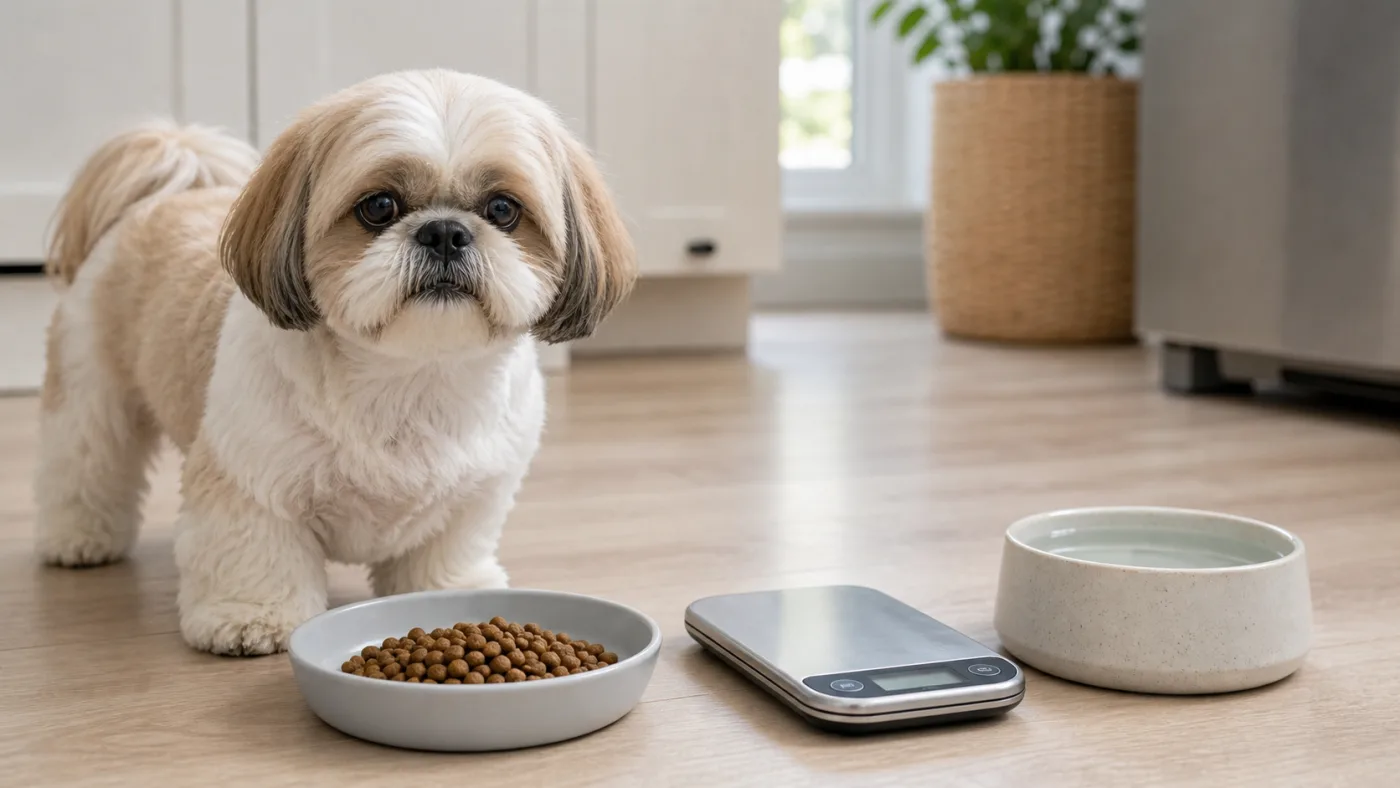 Alimentation du Shih Tzu : petite bouche, dents, poids et hydratation - alimentation shih tzu croquettes adaptees