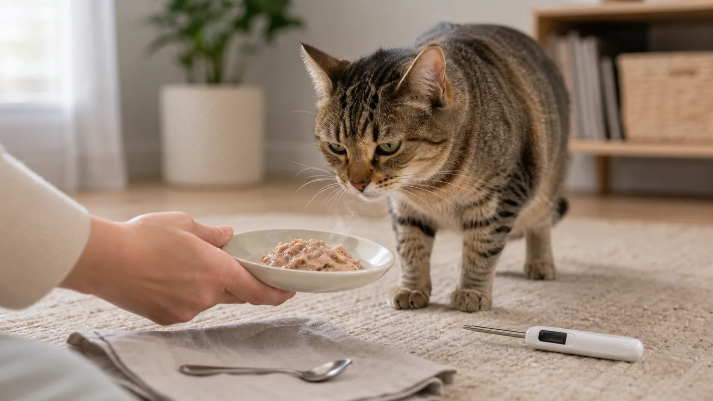 Chat qui ne mange plus : lipidose hépatique, urgence et solutions - anorexie chat patee rechauffee