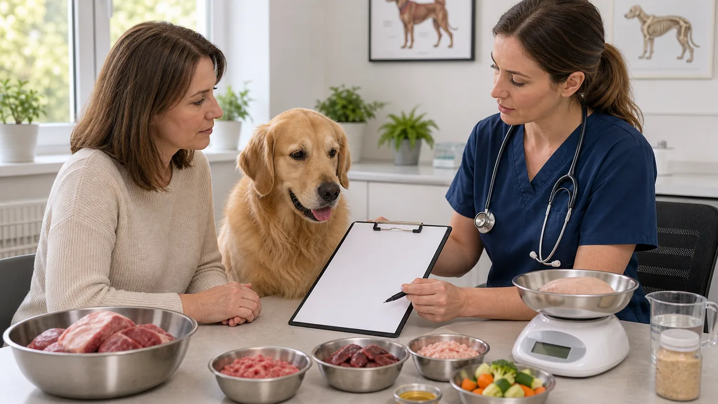 BARF pour chien : guide vétérinaire, bénéfices, risques et méthode - barf chien consultation nutrition