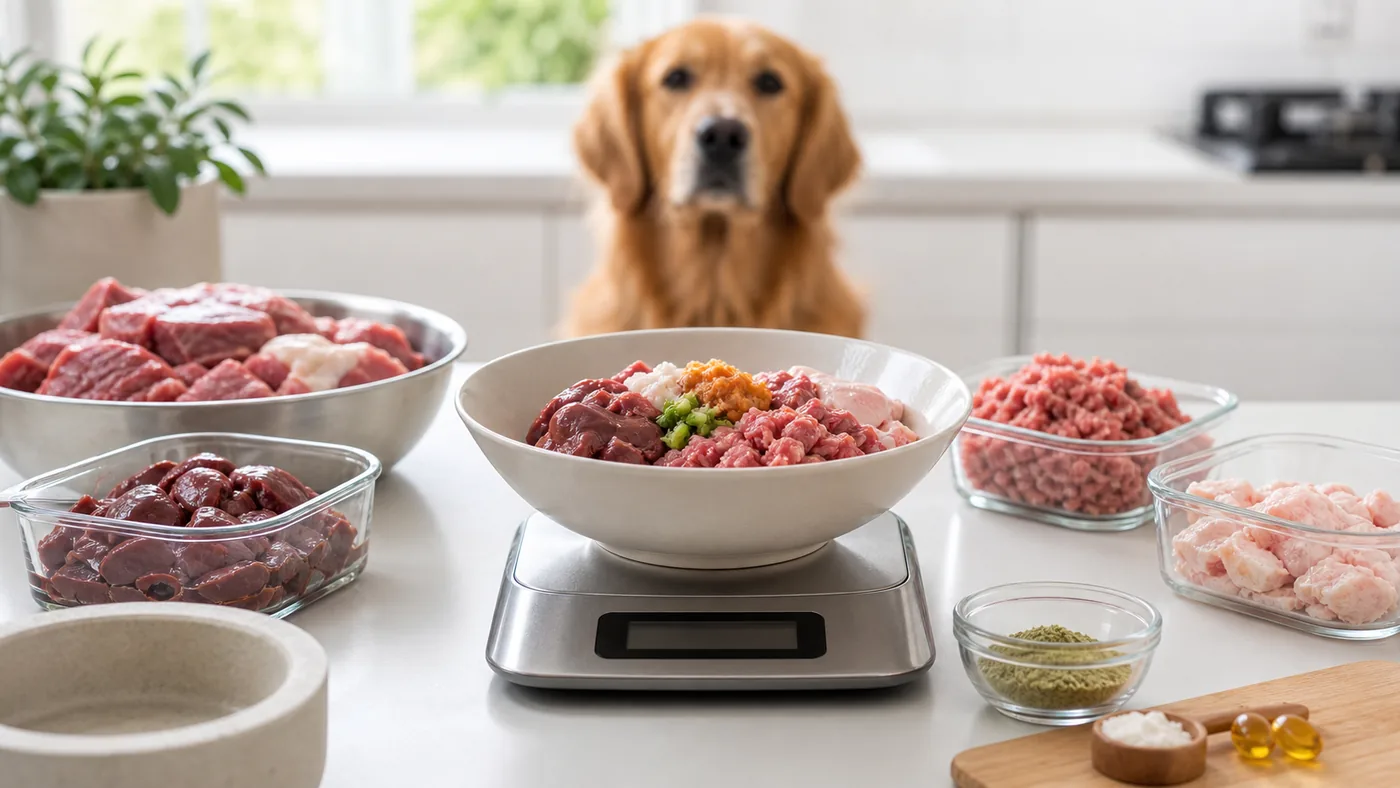 BARF pour chien : guide vétérinaire, bénéfices, risques et méthode - barf chien ration pesee