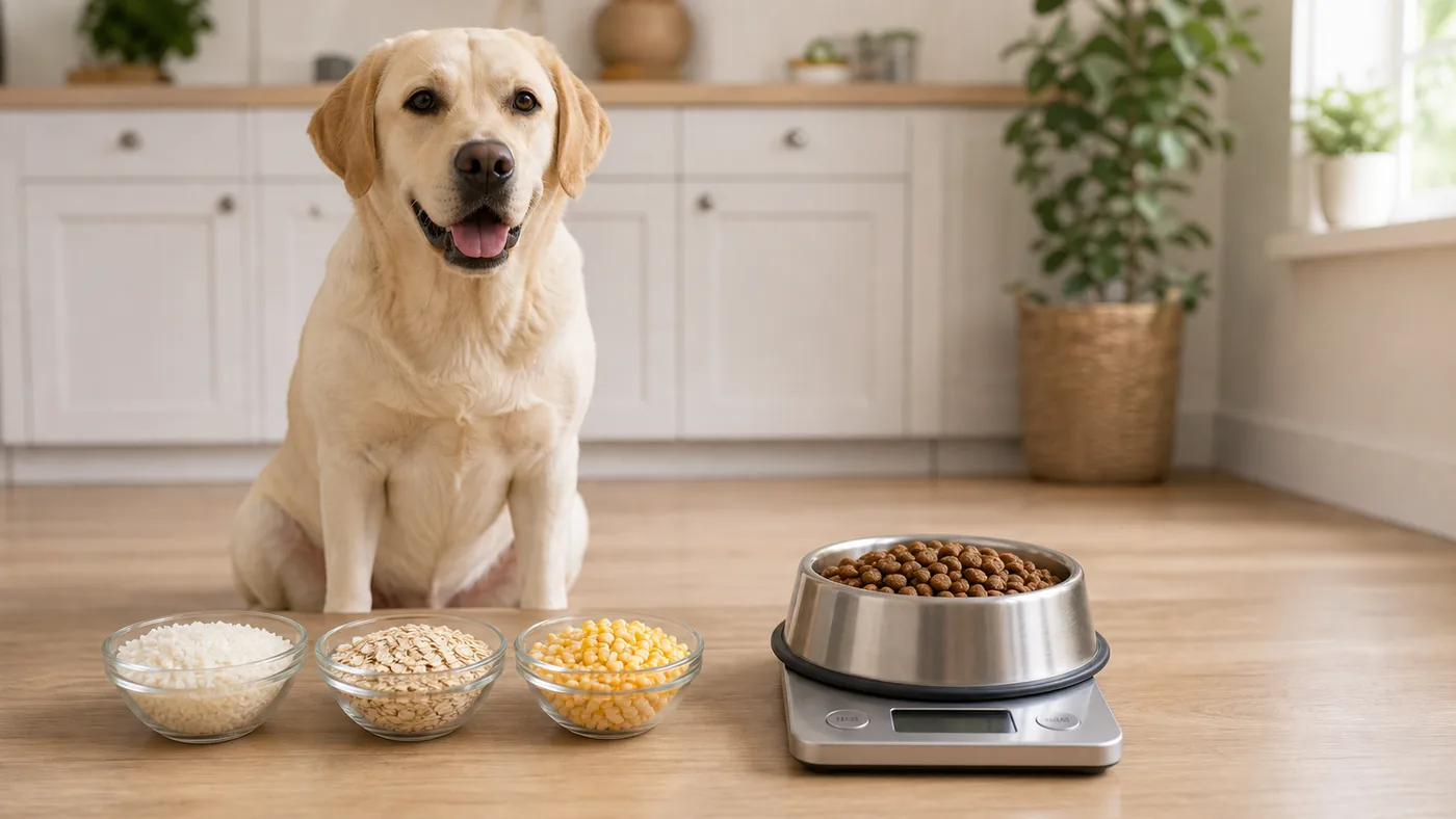 Céréales dans les croquettes : faut-il les éviter ? - cereales croquettes chien digestion