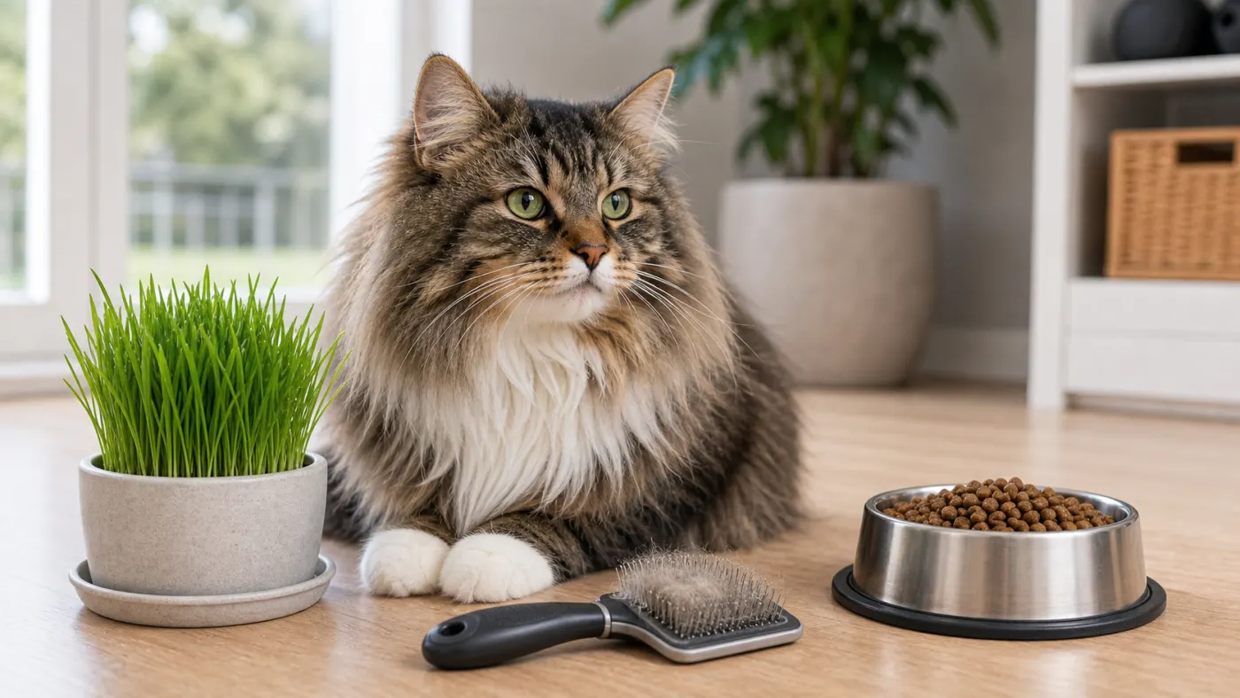 Pourquoi mon chat mange de l'herbe ? L'herbe à chat et la digestion - chat mange herbe boules poils