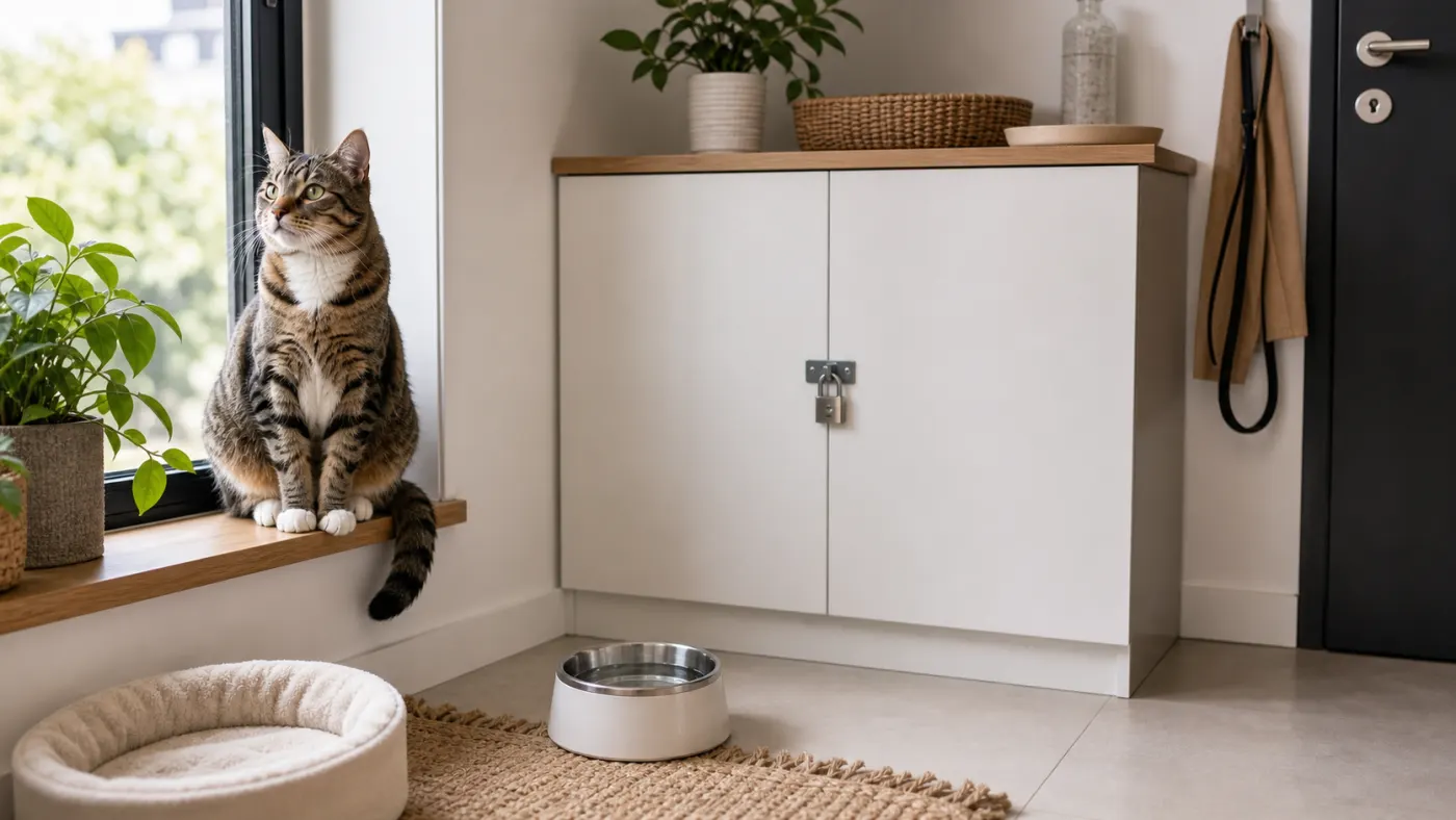 Maison sécurisée pour éviter les intoxications responsables de salivation chez le chat