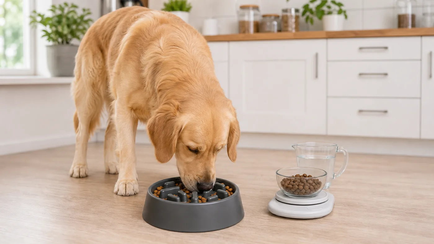 Mon chien mange trop vite : risques et solutions efficaces - chien mange trop vite gamelle anti glouton