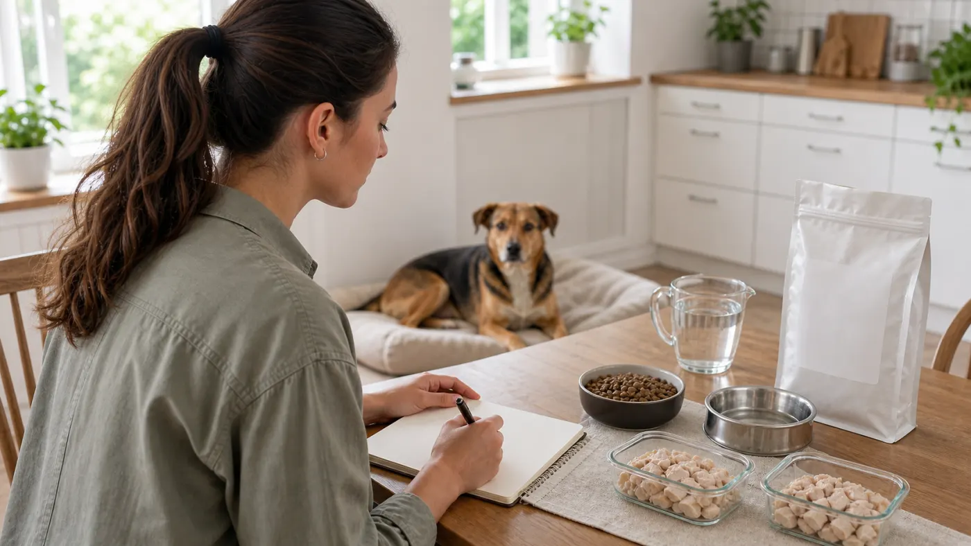 Carnet alimentaire pour suivre les vomissements d'un chien