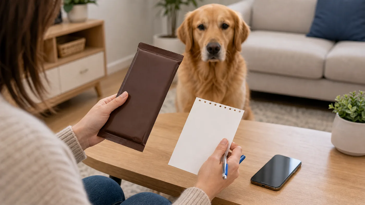 Mon chien a mangé du chocolat : doses toxiques et que faire - chocolat chien emballage poids