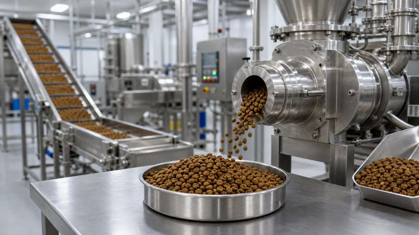 Comment sont fabriquées les croquettes pour chien et chat ? - fabrication croquettes extrusion