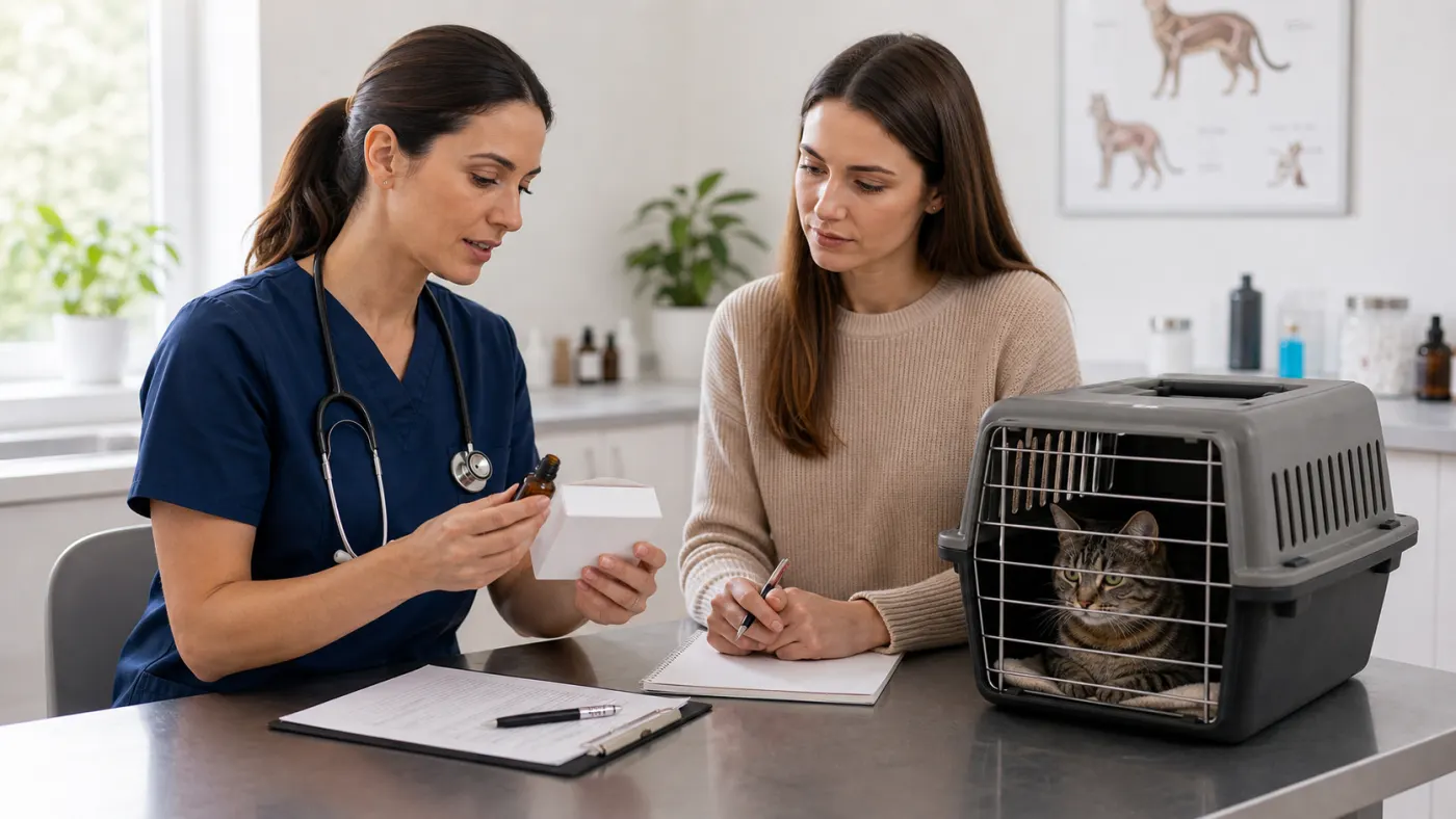 Consultation vétérinaire après exposition d'un chat aux huiles essentielles
