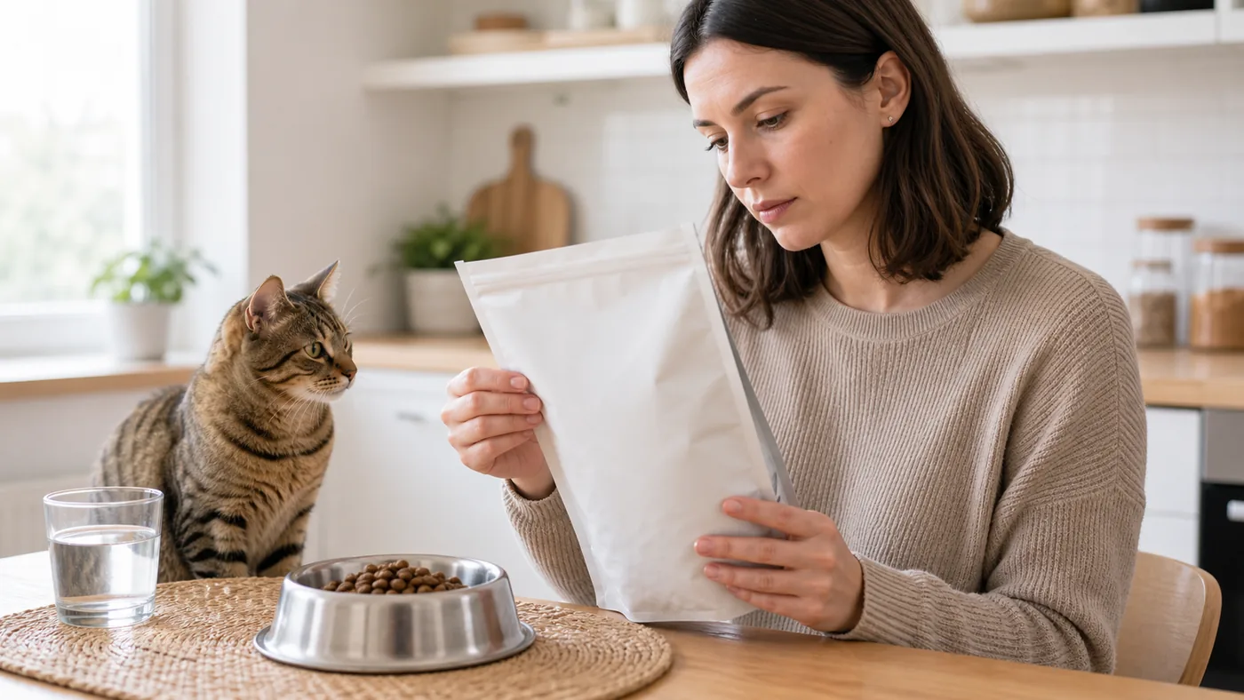 Comment lire l'étiquette des croquettes pour chat (sans se faire avoir) - lire etiquette croquettes chat ingredients
