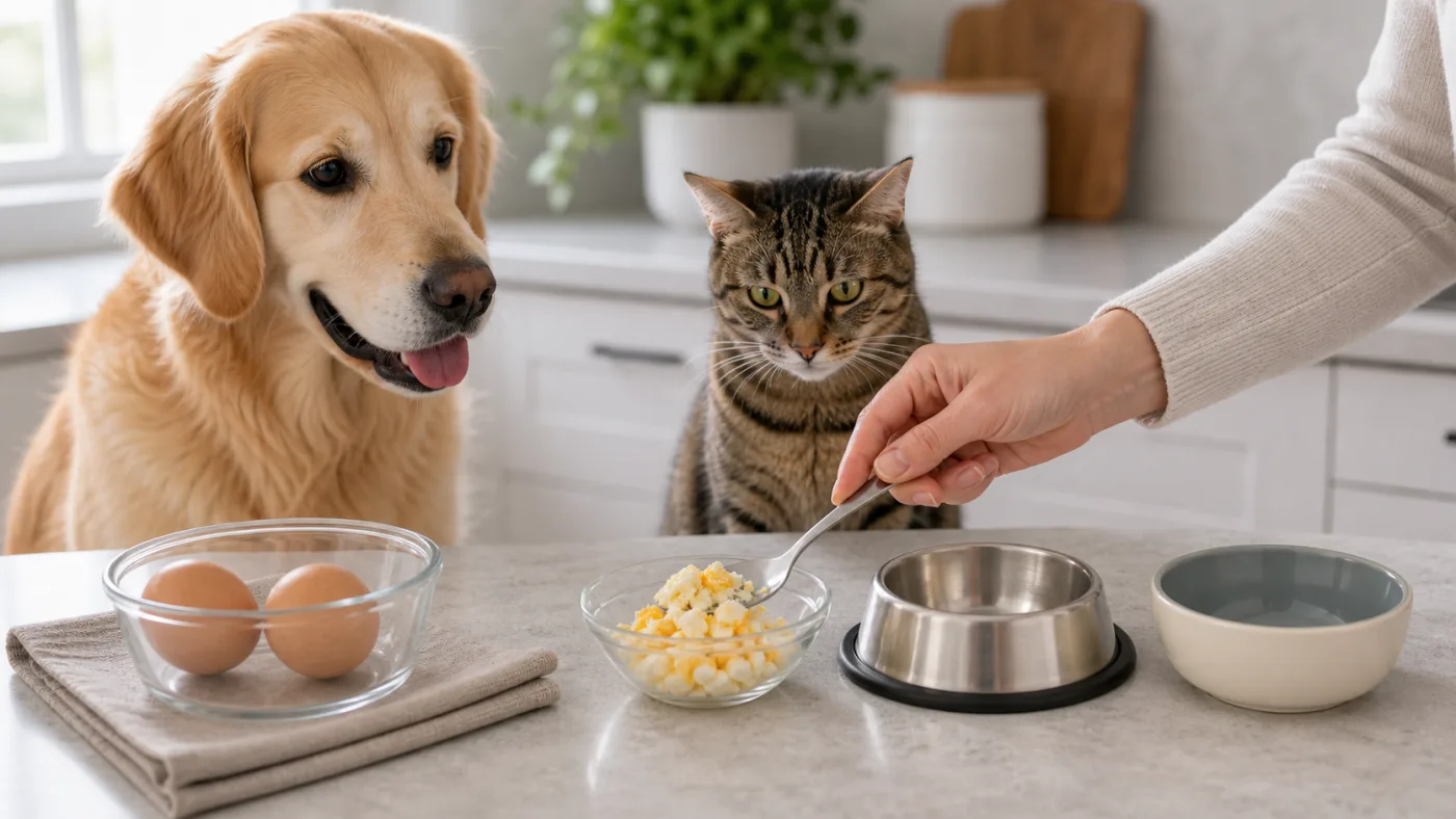 Peut-on donner des œufs à son chien ou chat ? Crus ou cuits, ce qu'il faut savoir - peut on donner oeufs chien chat cru risque